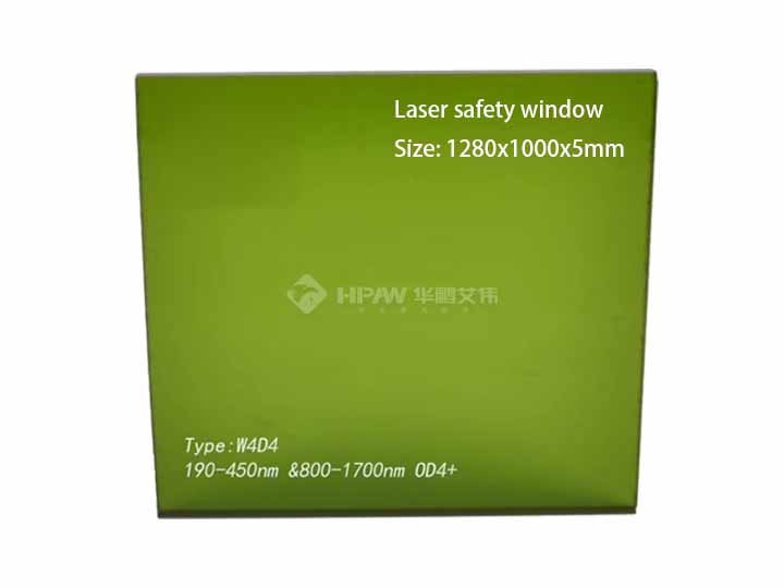 Laser clearance safety window