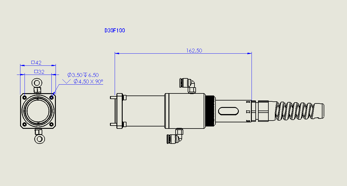 D80光纤准直镜筒D30F100